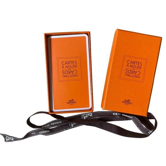 100% Auth rare HERMÈS Cartes à Nouer (How to Tie a Scarf) cards （1 Set） - Picture 1 of 5